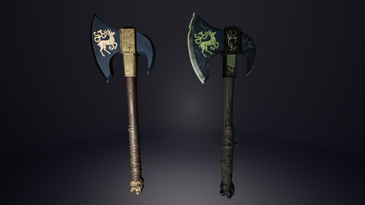 Media 1 for listing Scythian War Axe — Ancient Weapon Pack