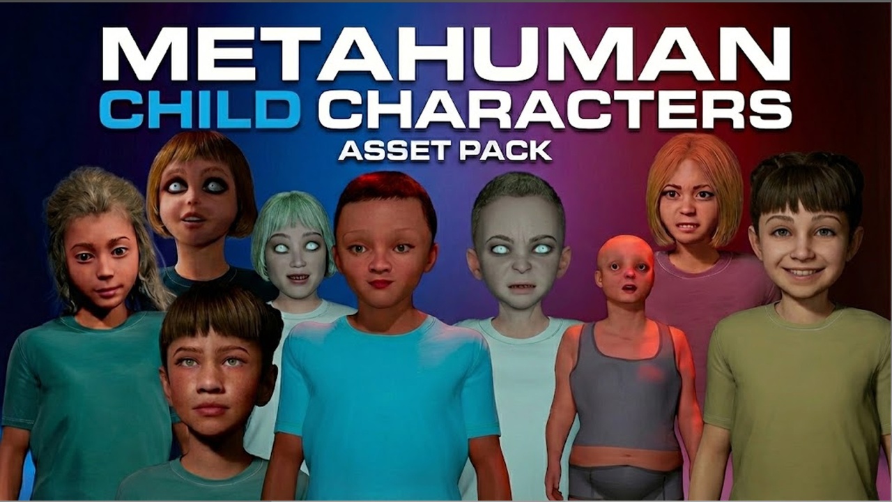 Media 1 for listing Metahuman Children - Editable Character Asset Pack