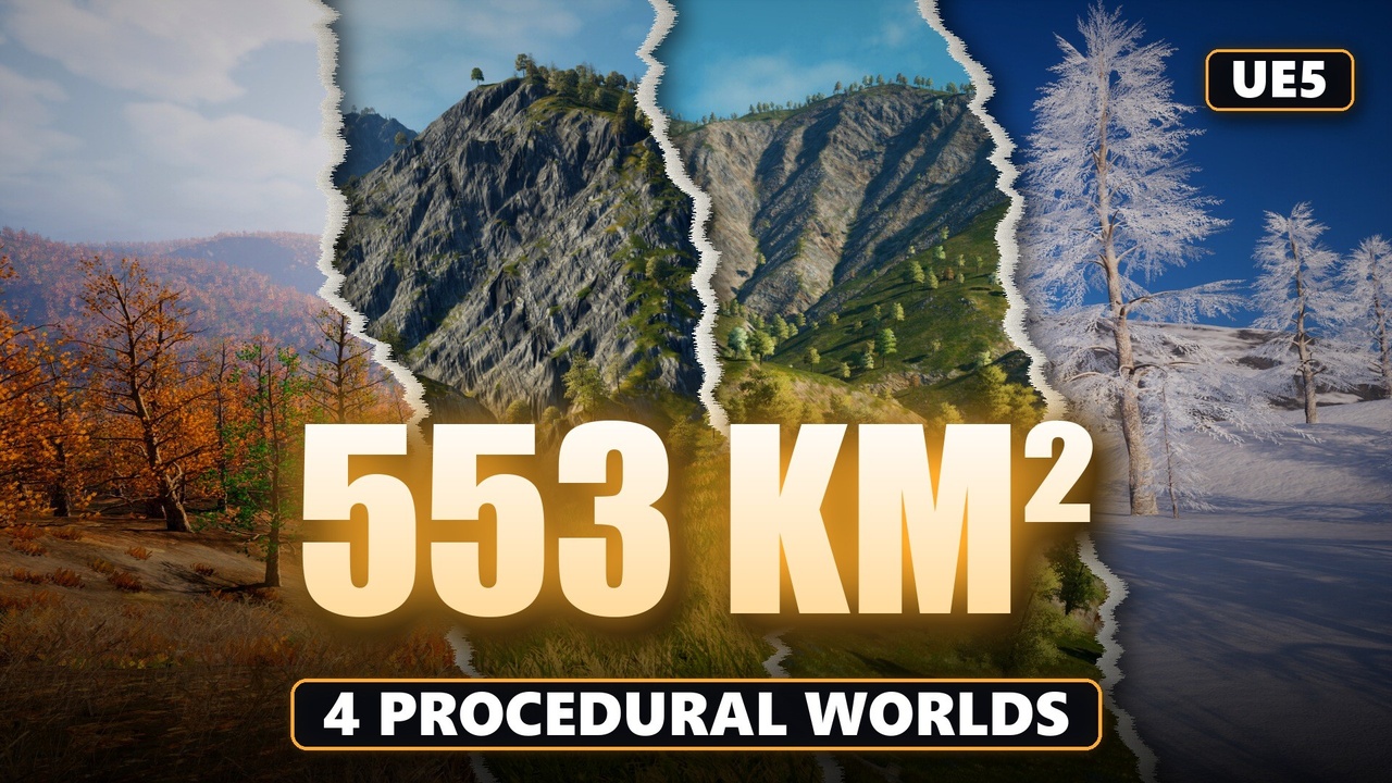 Media 1 for listing Realistic Procedural Landscape Bundle - 4 Open-World Forest & Winter Packs UE5