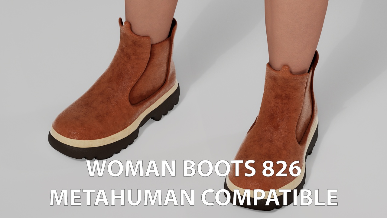 Media 1 for listing Woman Boots 826 MetaHuman Compatible