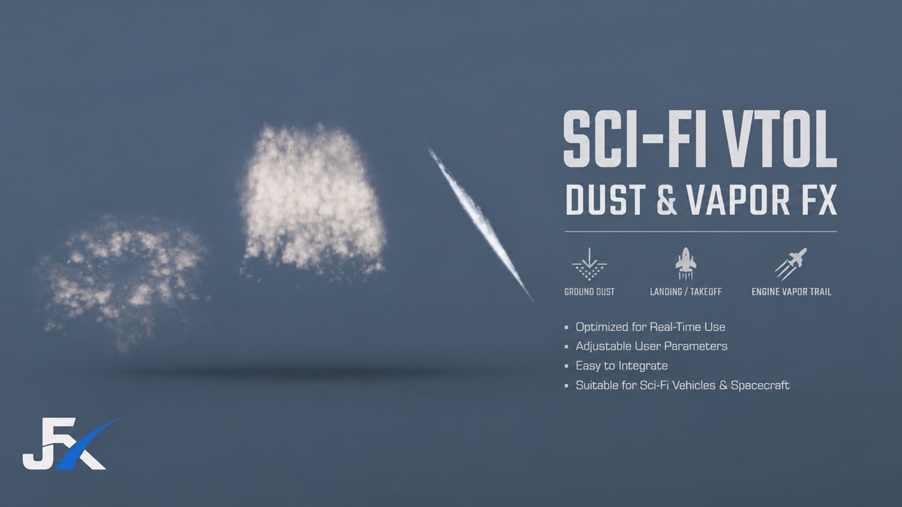 Media 1 for listing Free Sci-Fi VTOL Dust & Engine Vapor FX