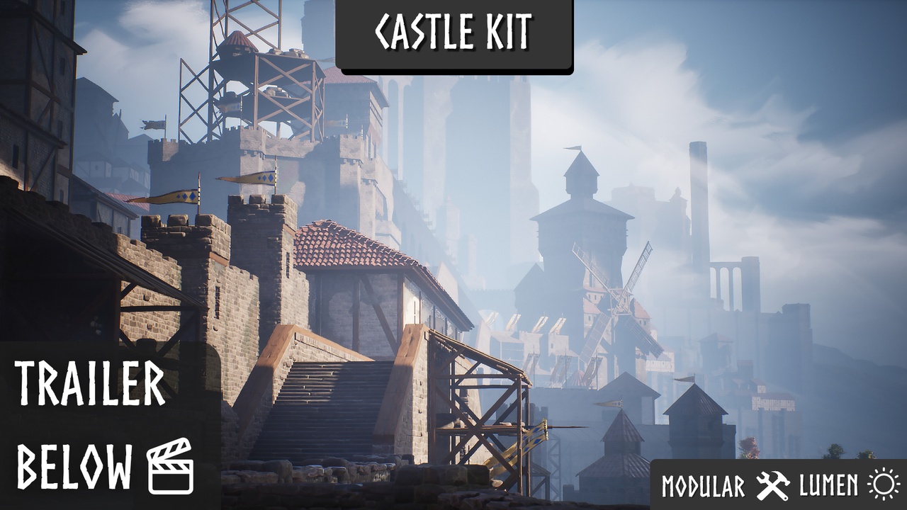 Media 1 for listing Modular Castle (Castle, Castles, Modular, Fantasy, Modular Medieval Castle)