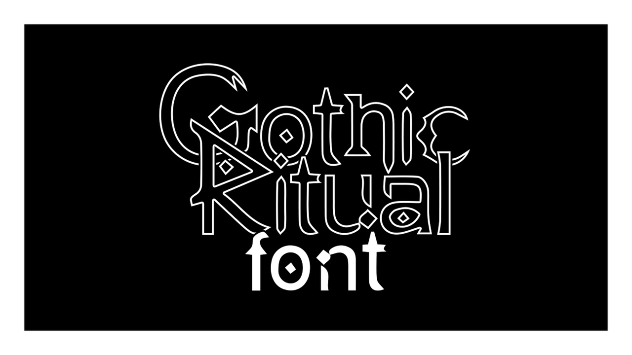 Media 1 for listing Gothic Ritual Font