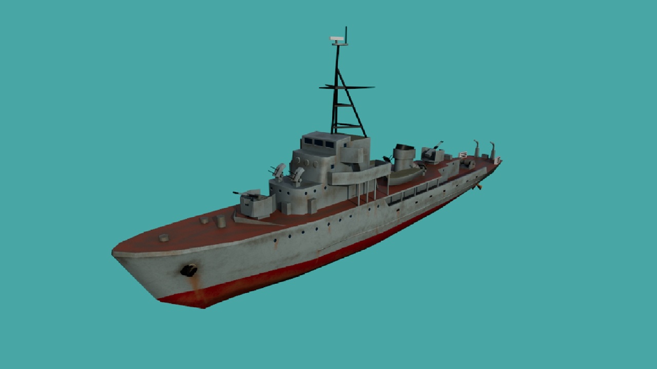 Media 1 for listing Project 254K Minesweeper — Lowpoly Cold War Ship