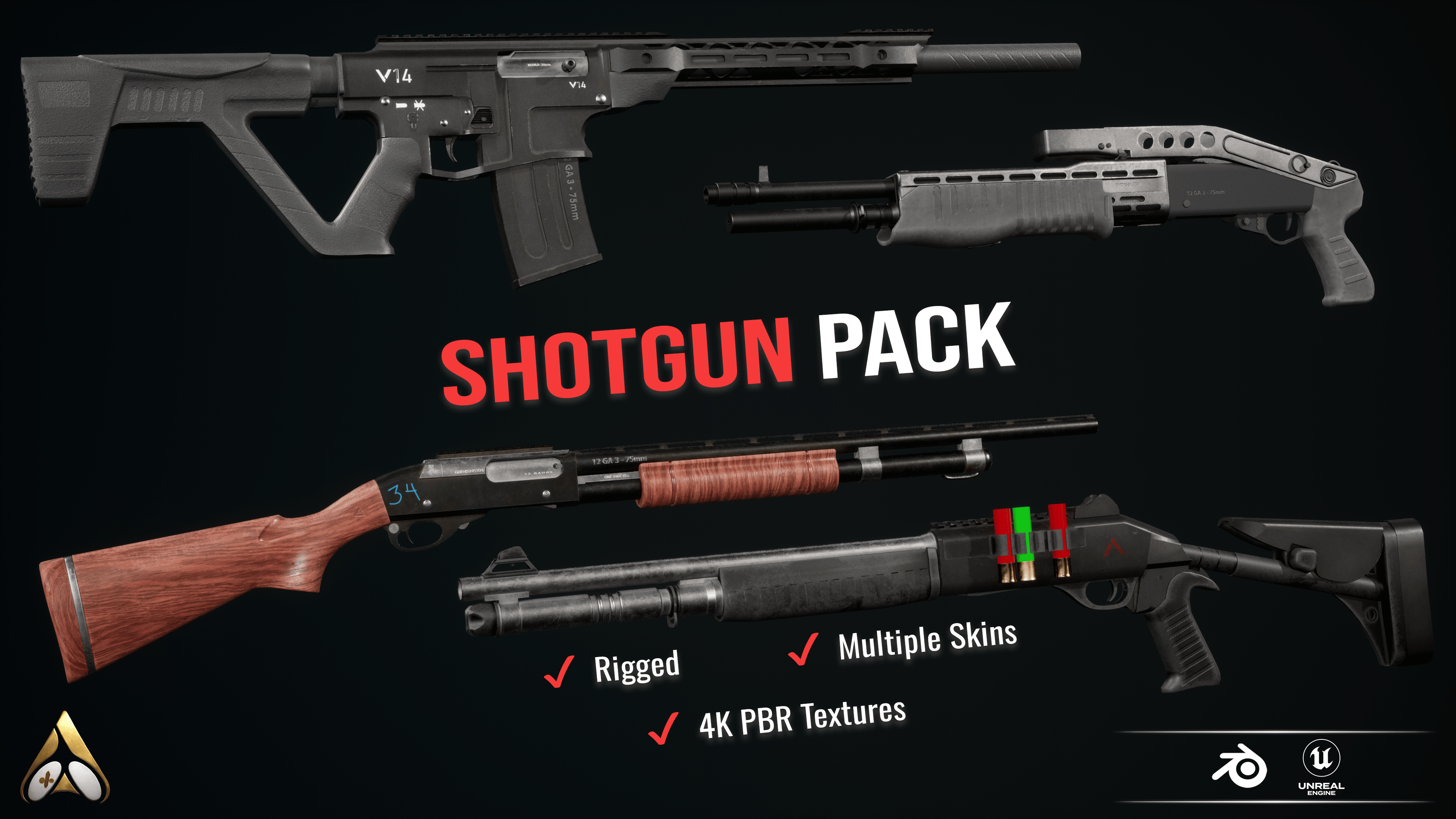 Shotgun Weapon Pack | Fab