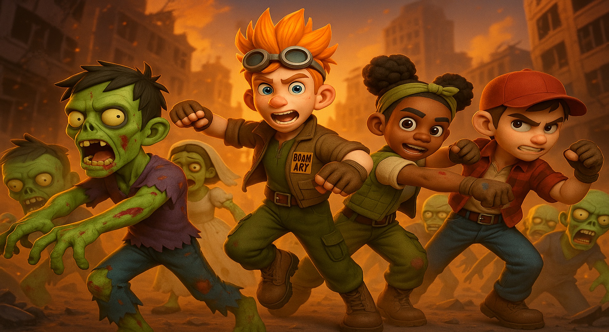 Doom Crew vs. the Undead Horde Stylized Rigged 3D Character Pack | Fab