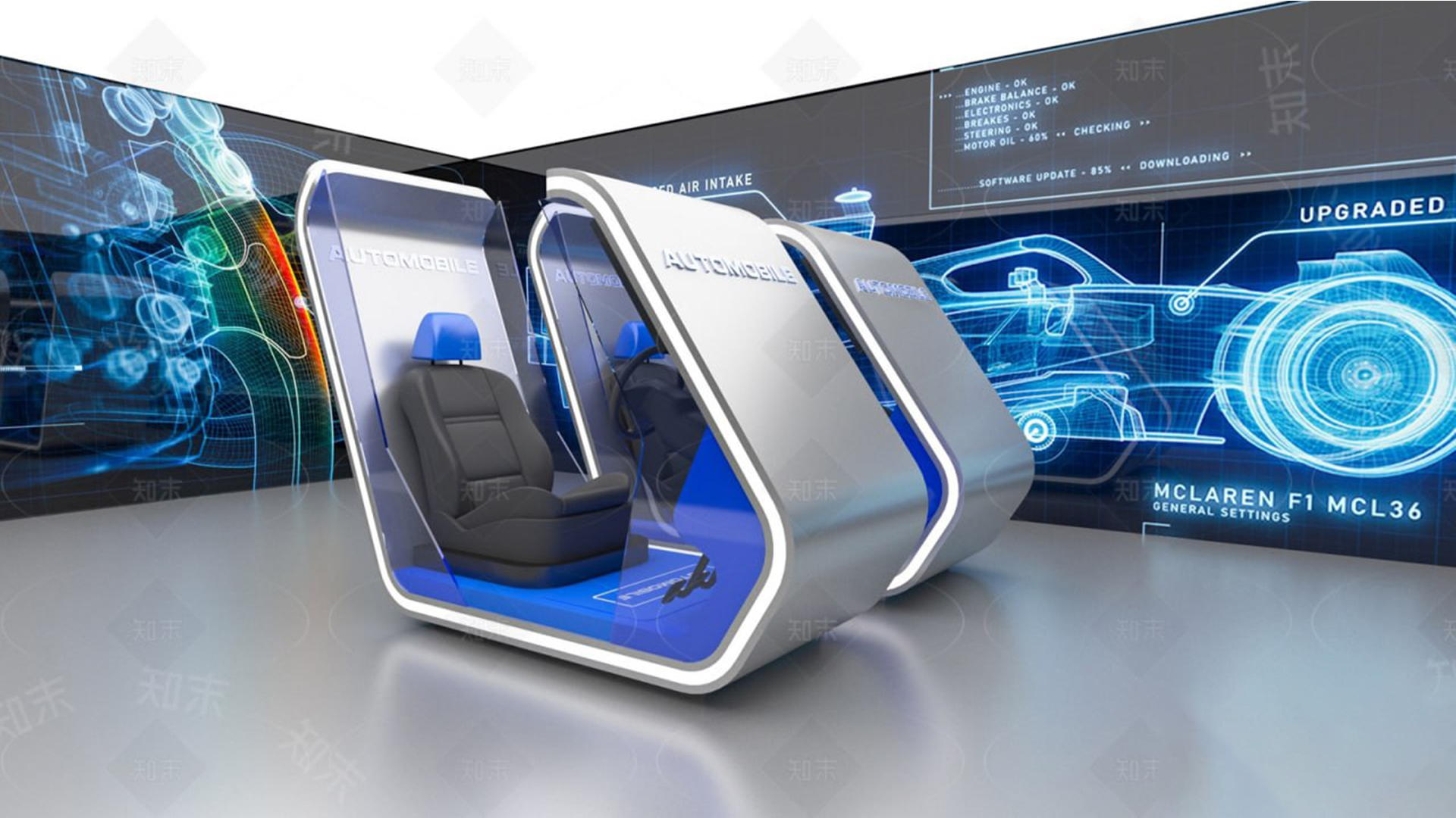 Computer Simulation Pod Futuristic VR Experience Pod – Automotive Simulation | Fab