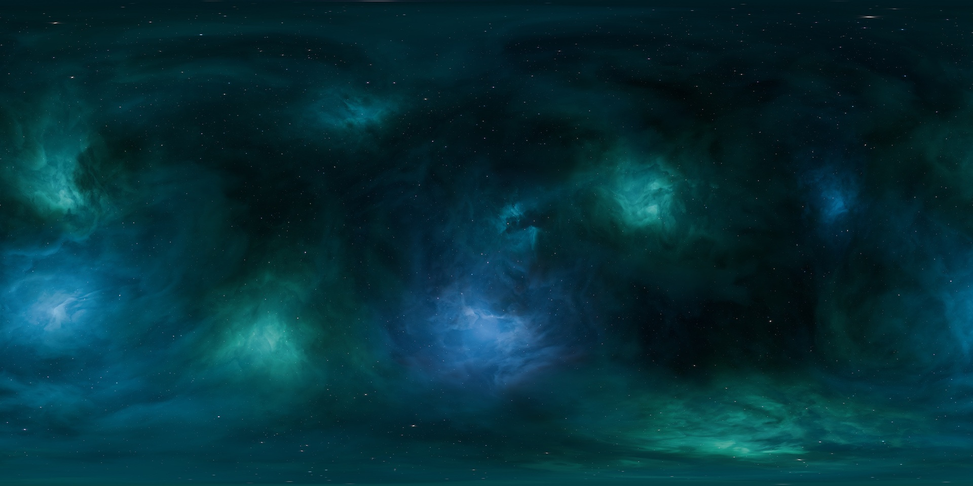 Medium 1 für Eintrag HDRI Turquoise Galaxy (8k). Sci-Fi nebula and dark space with stars