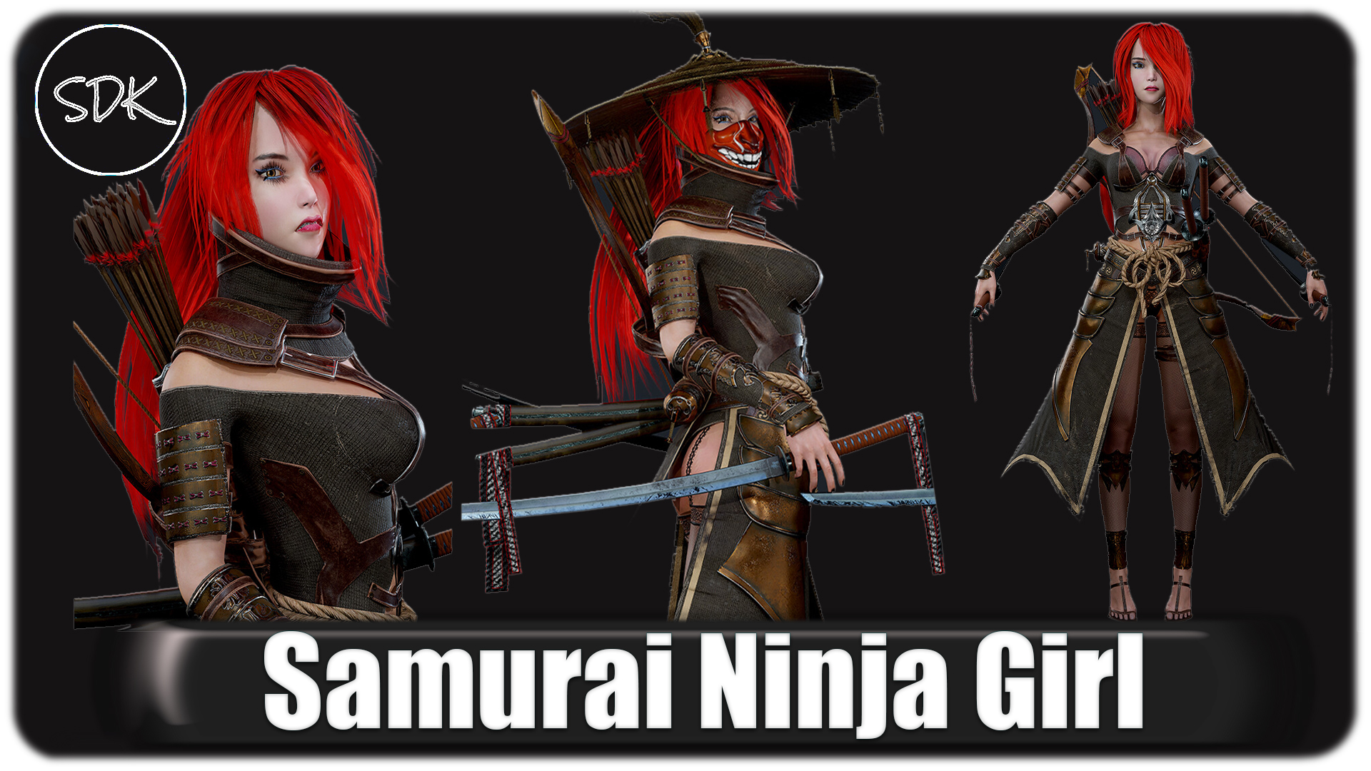 Samurai Ninja Girl (Modular) | Fab
