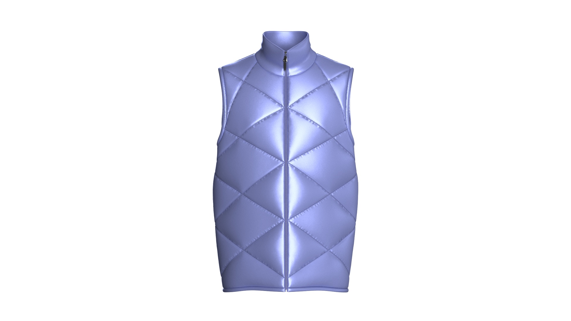 Media 1 for listing Men Diamond - Quilted Zip Up Puffer Jacket | High Poly