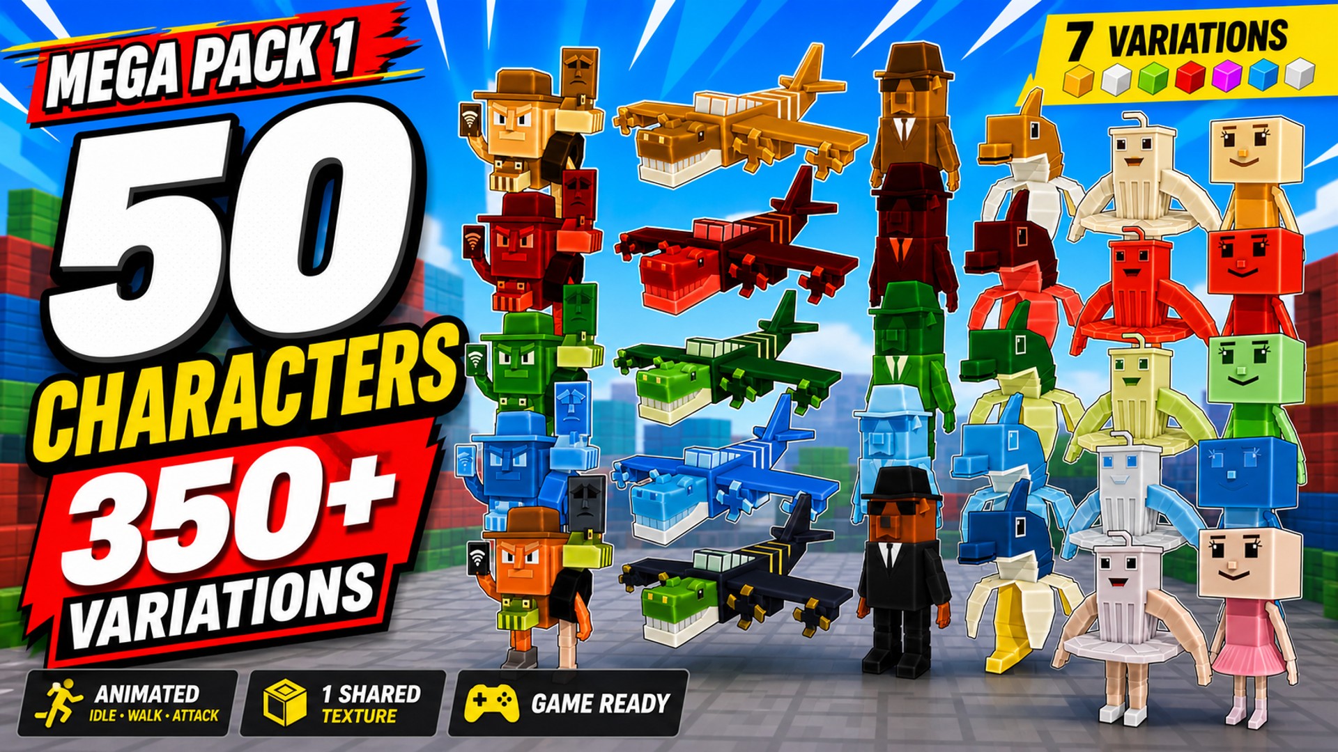 Brainrot Meme Animated Characters Mega Pack1 | Fab