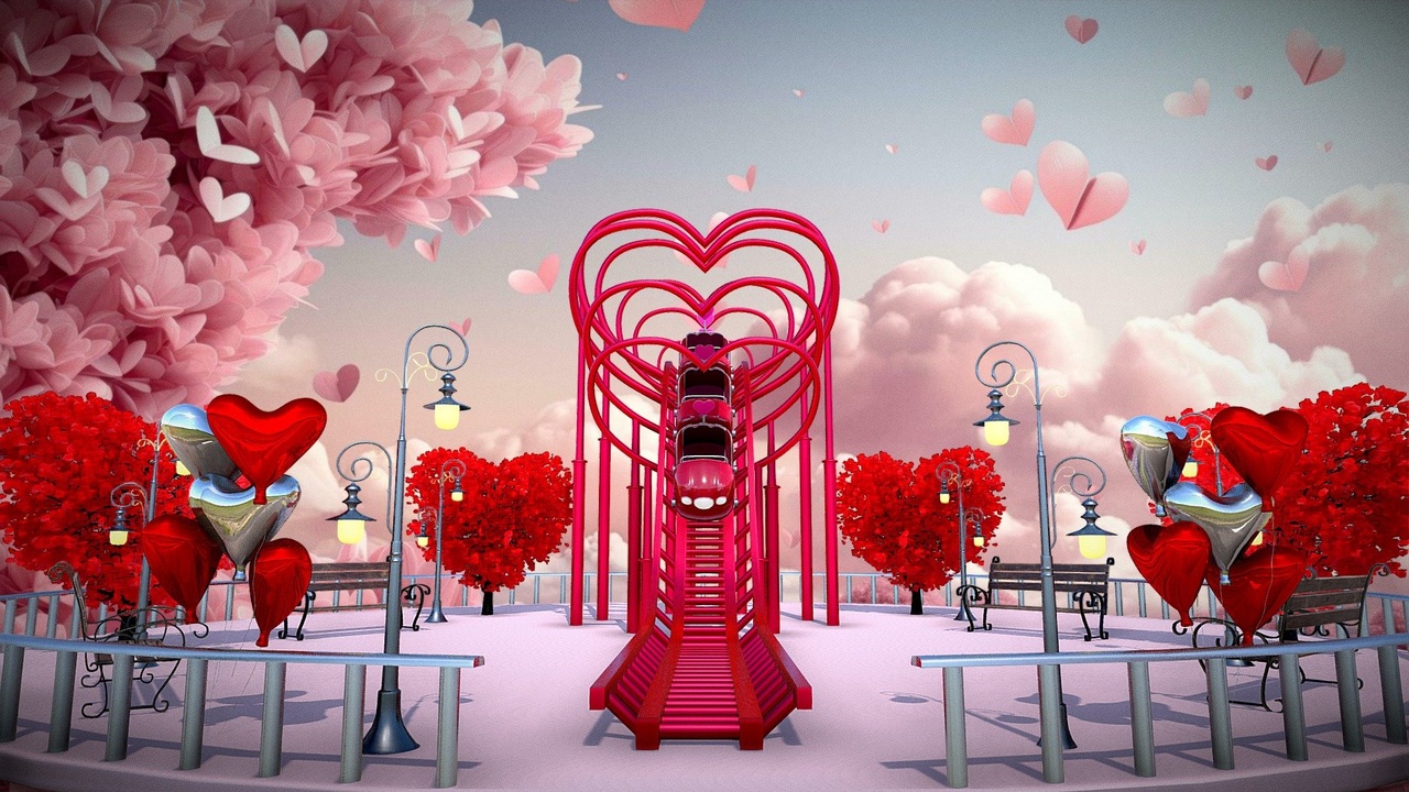Media 1 for listing Love Loop Rollercoaster - Valentine's Day