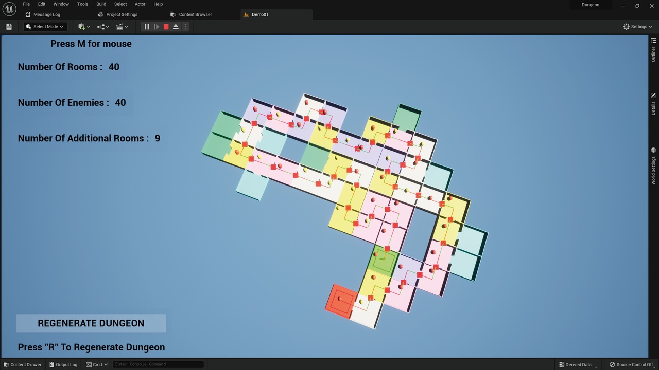 Simple Grid Dungeon Generator