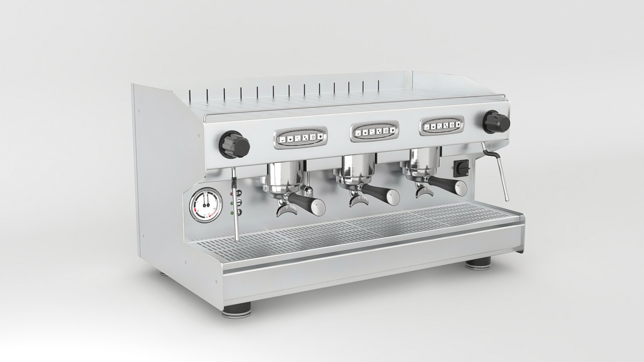 Media 1 for listing Low poly coffee machine 3 portafilters