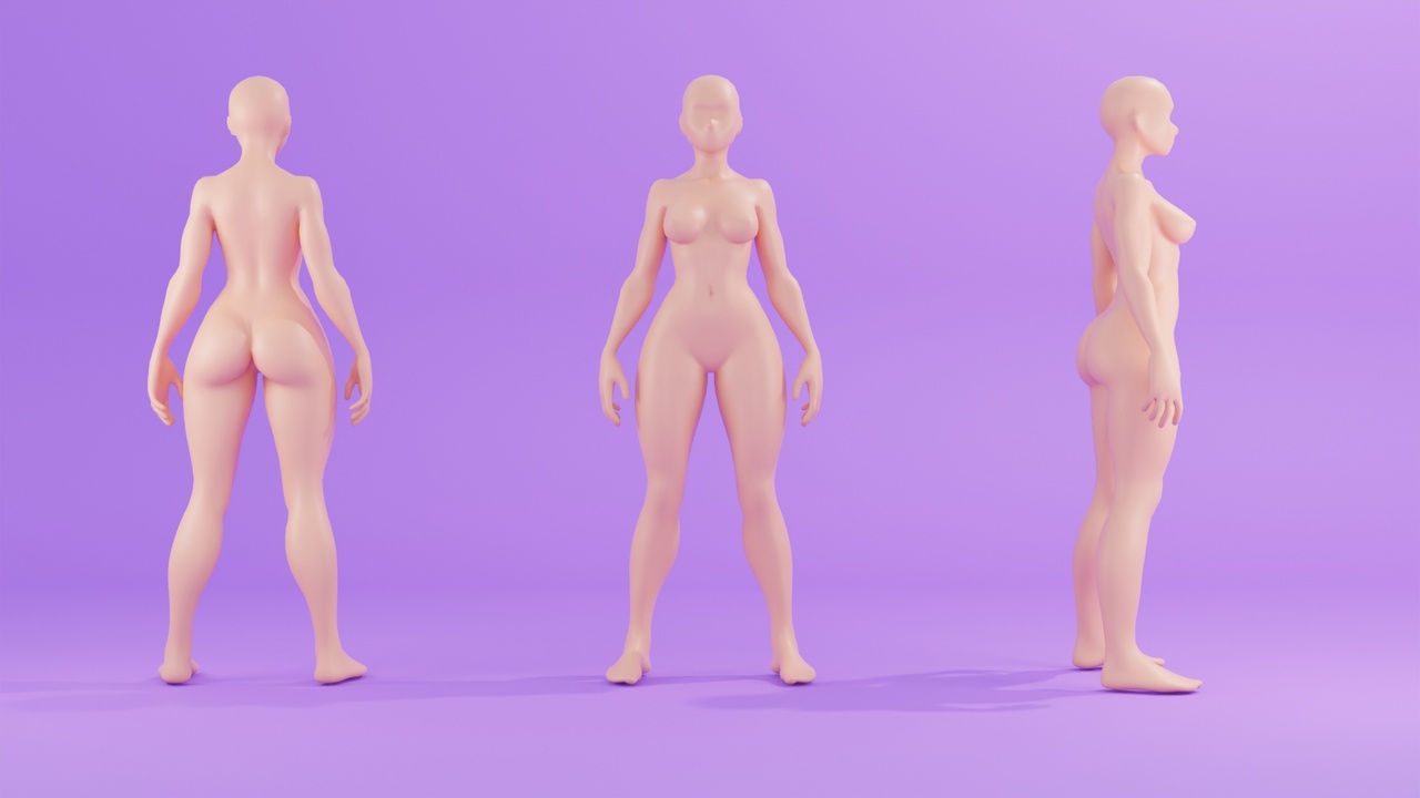 Media 1 for listing Girl Basemesh with Good Topology 2