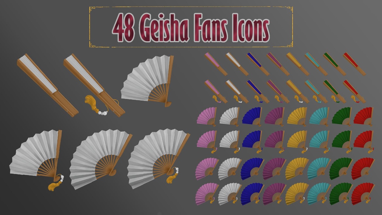 Media 1 for listing Geisha Fans Icon Pack
