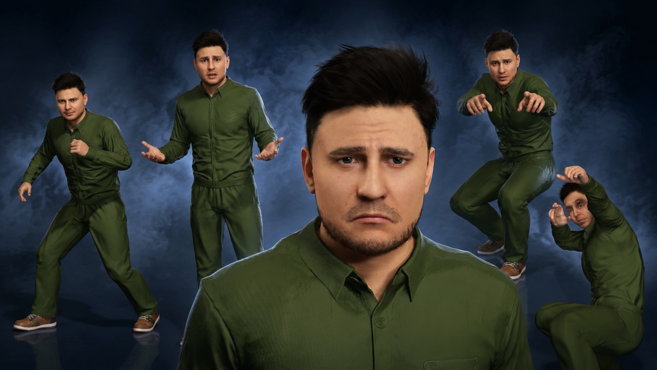 Media 1 for listing Realistic Male Character in Olive Workwea Fully Rigged with Facial Blendshapes