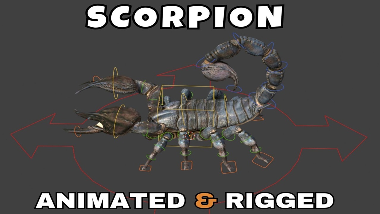 Media 1 for listing Scorpion Rigged And Animated 3D Model