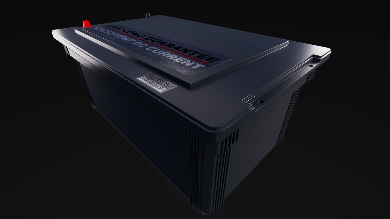 Media 1 for listing High performance heavy duty DC battery for vehicle low-poly 3d model