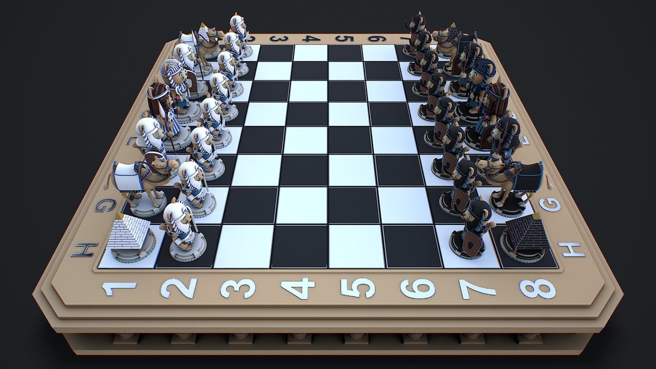 Media 1 for listing Chess Pharaohs game ready 3d model