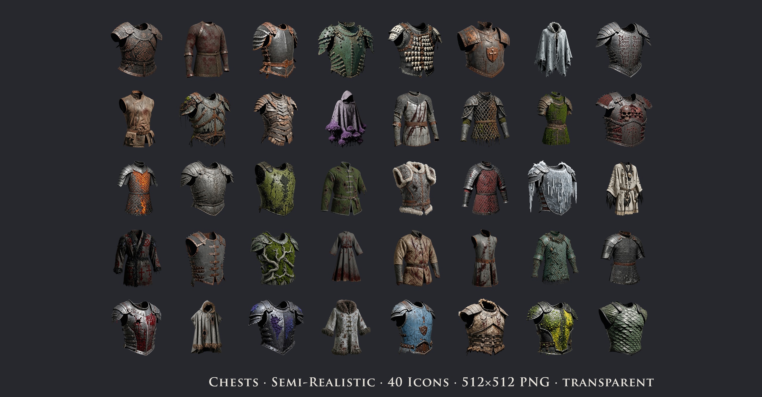 Media 1 for listing Chests - 40 Semi-Realistic Icons [512x512 HD]