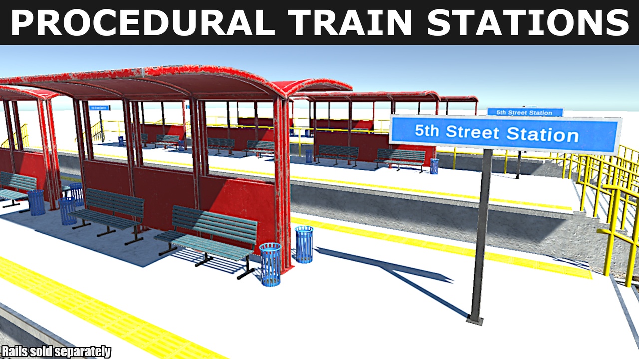 Media 1 for listing Procedural Train Stations for Unity