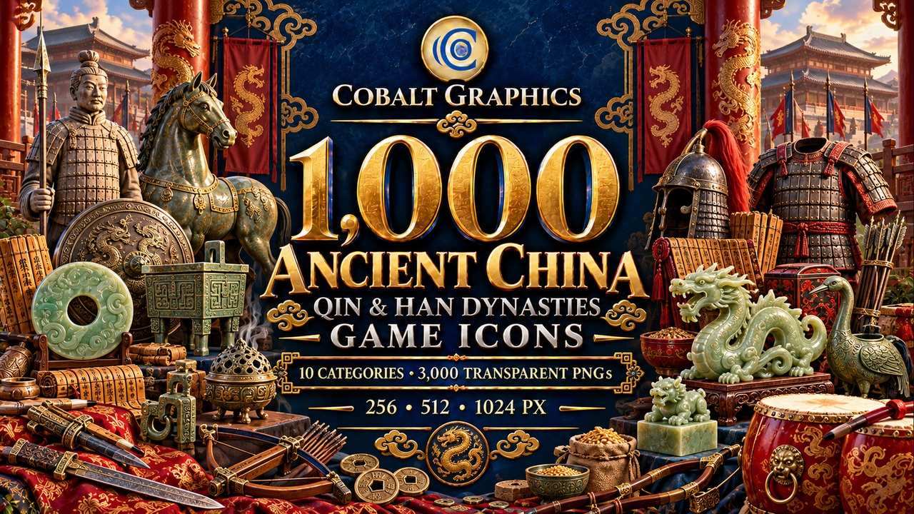 Media 1 for listing 1,000 Ancient China Icons | Qin & Han, Crafting & Inventory
