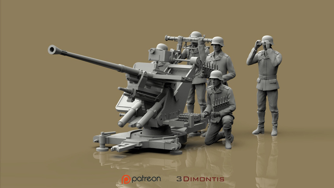 Media 1 for listing German Artillery Crew Flak 37 WW2