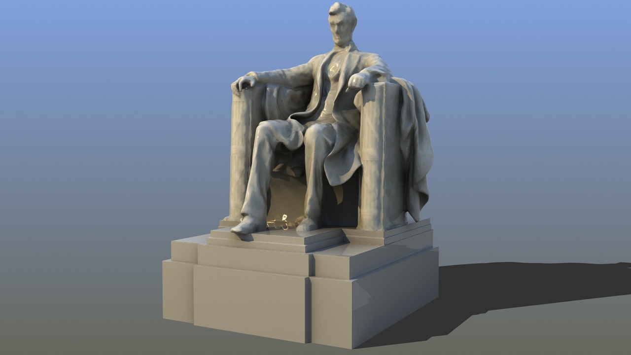 Media 1 for listing Lincoln Memorial Statue 3D model