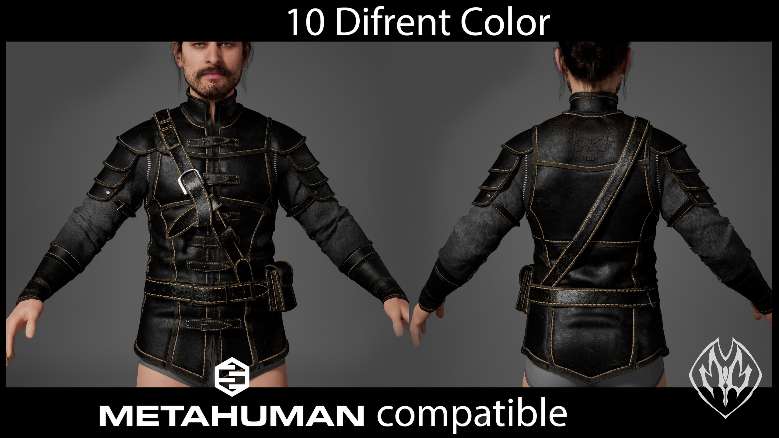 Media 1 for listing Medieval Leather Armour with Belt Strap
