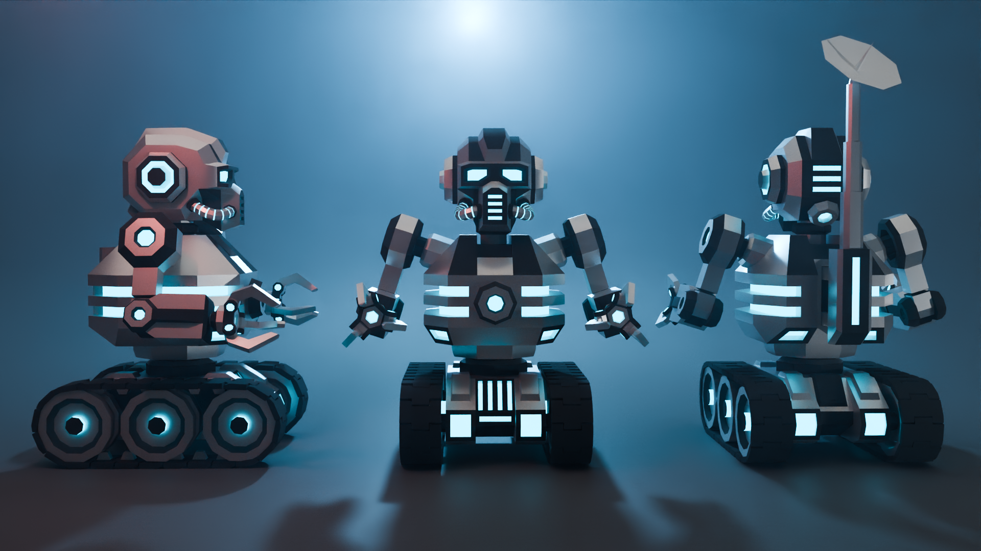Tracked Robot Low-Poly | Fab