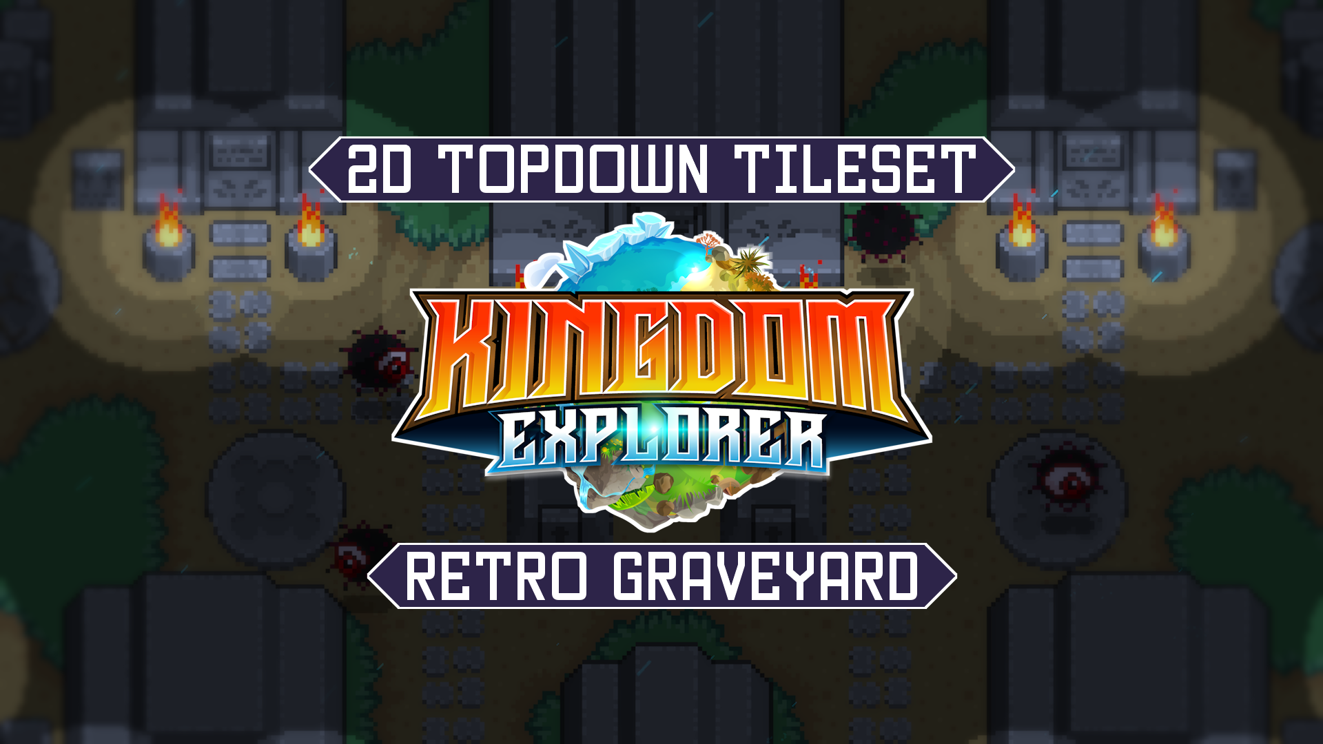 2D TopDown Retro Graveyard Tileset 16x16 Pixelart - Kingdom Explorer | Fab