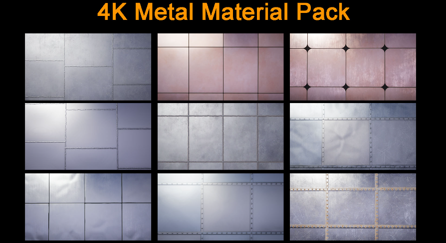 4K Metal Panel Material Pack | Fab