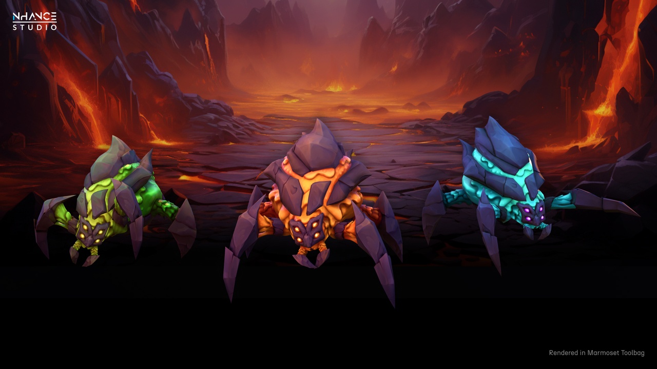 商品 Stylized Fantasy Fire Spider 的媒体 1