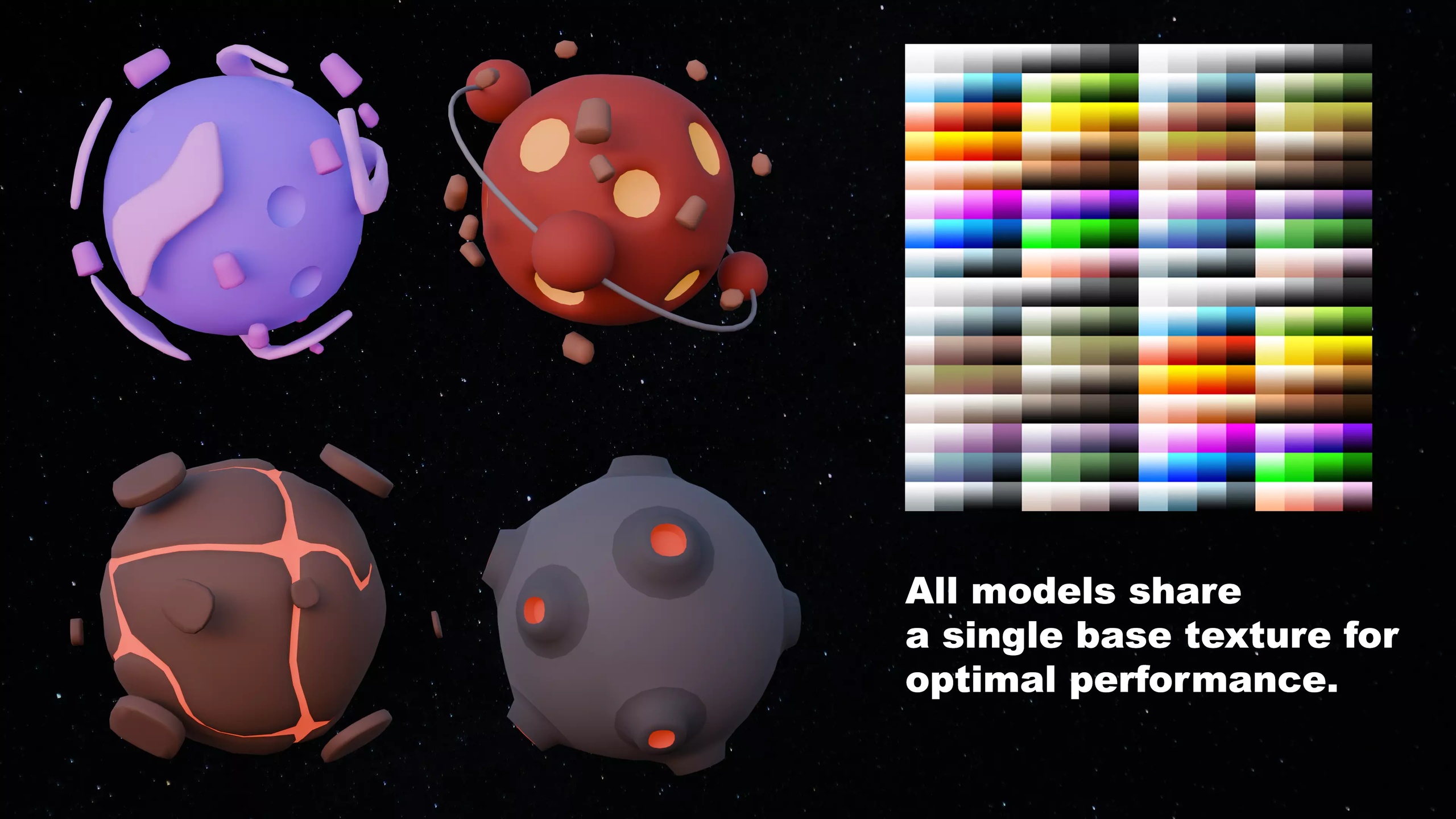 Media 1 for listing Planets - Stylized Low Poly Asset Pack by Ake