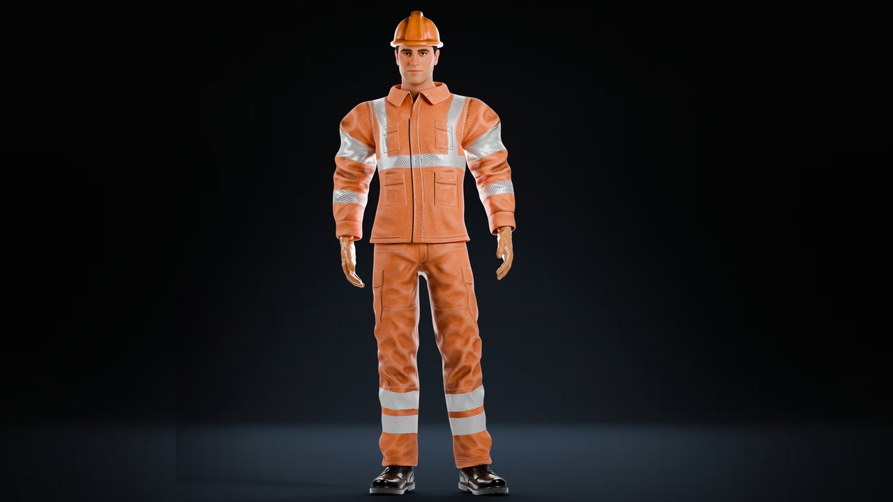 Media 1 for listing Worker Character Rigged