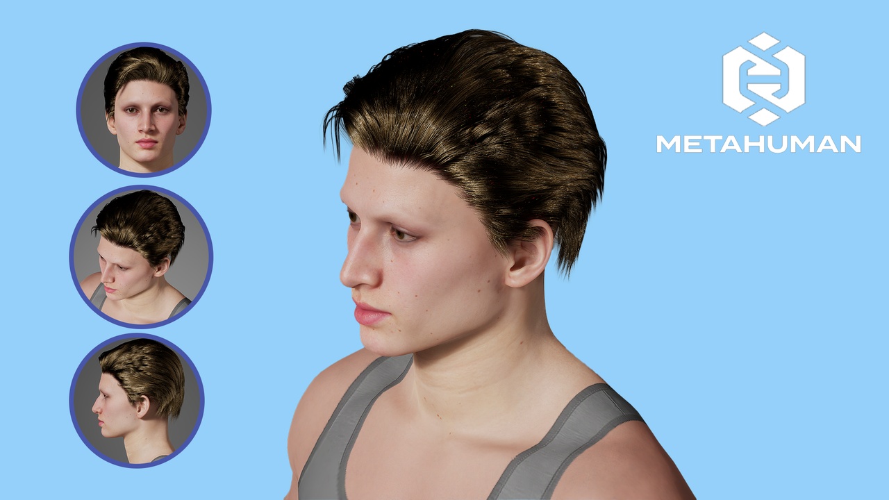 Media 1 for listing MetaHuman man Personality Hair Groom