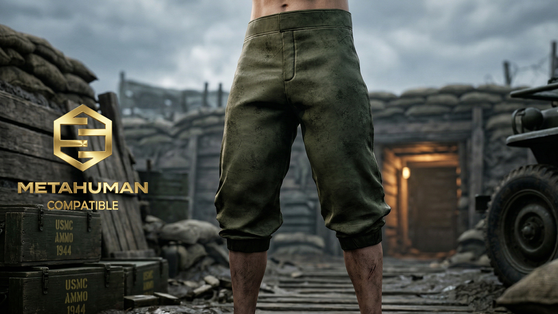 Military Cropped Drop Crotch Pants with High Waist and Tapered Combat ...