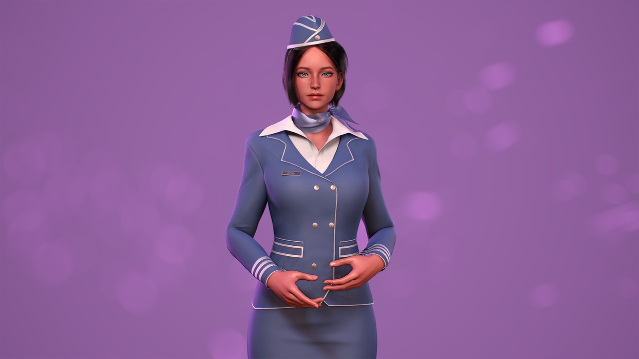 出品Stewardess Girl - Stylized RPG Shooter Modern Casual Realistic Characterのメディア1
