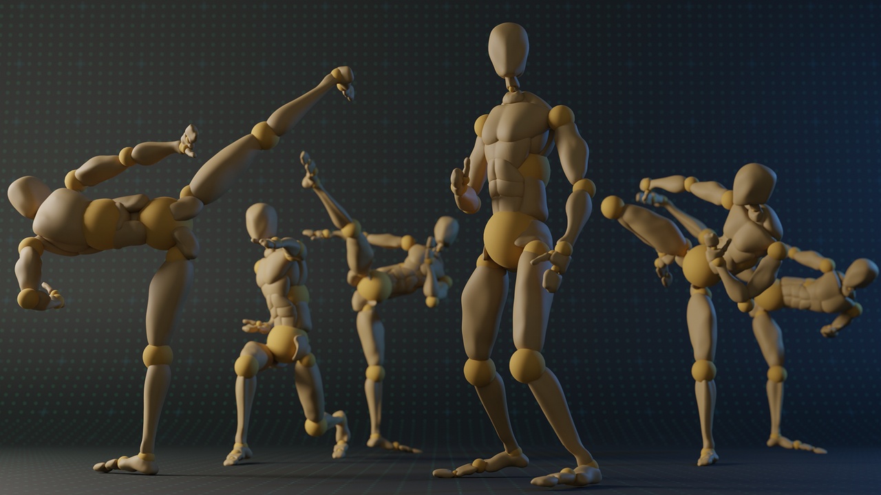 Media 1 for listing Karate Fight Emotes Mocap Motion Capture Animation Collection