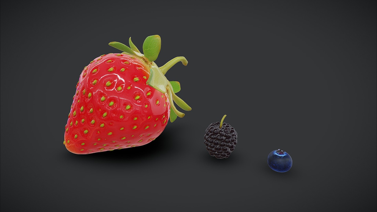 Photorealistic Berry Bundle - 3 Varieties | Fab