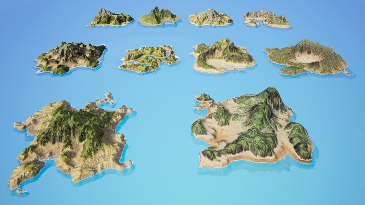 Tropical Map Texture Tropical Island Terrains | Fab