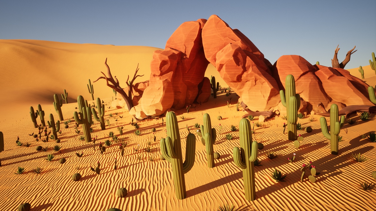 Media 1 for listing Stylized PBR Desert Pack