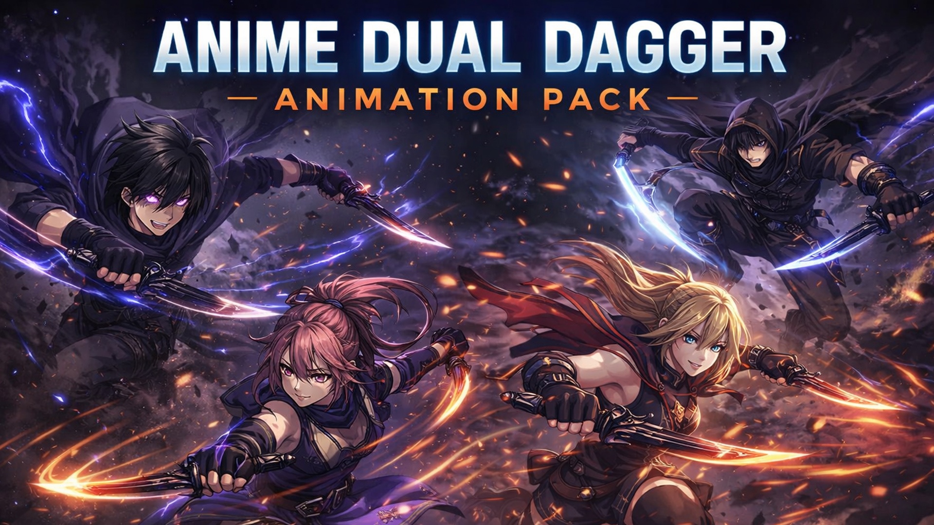 Media 1 for listing Anime Dual Dagger Animation Pack