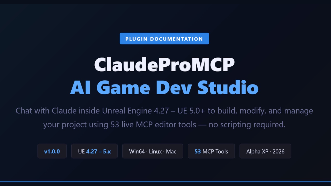 Media 1 for listing ClaudeProMCP — AI Game Dev Studio