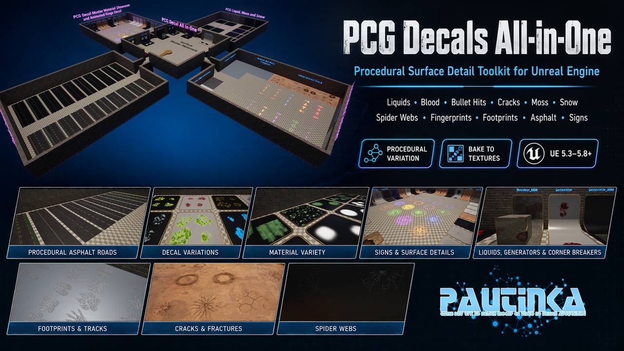 Media 1 for listing PCG Decals All In One - Procedural Surface Detail Toolkit