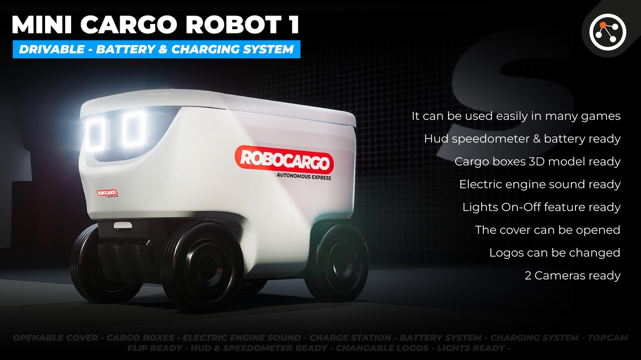 Mini Cargo Delivery Robot - Drivable - UE5 | Fab