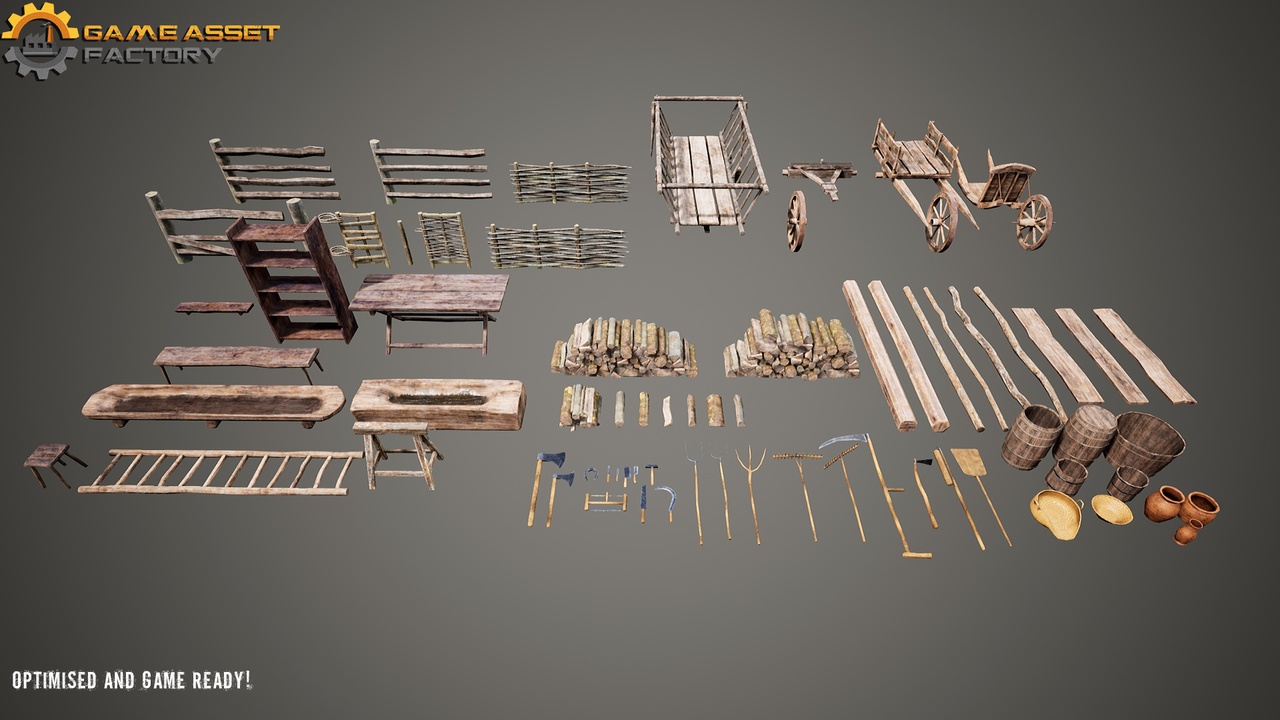 商品 Medieval Props Vol 3 Farm 的媒体 1