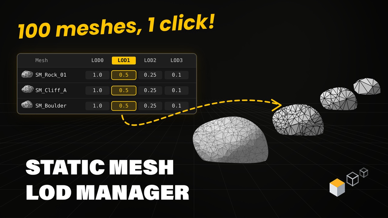 Media 1 for listing Static Mesh LOD Manager