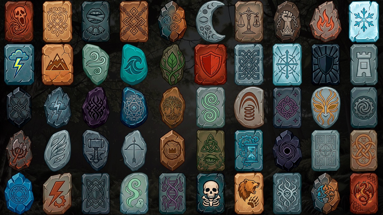 Media 1 for listing Medieval Rune Icons